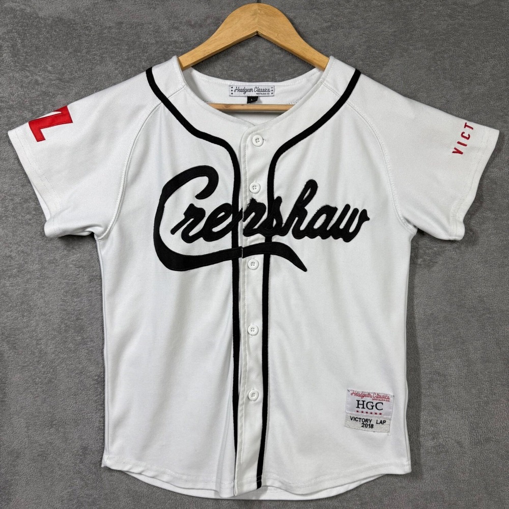 Headgear Classics Crenshaw Baseball Jersey Victory Lap 2018 White Size L
